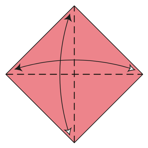Step 1: Crease both diagonals