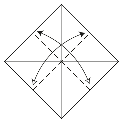 Step 3: Crease side to side