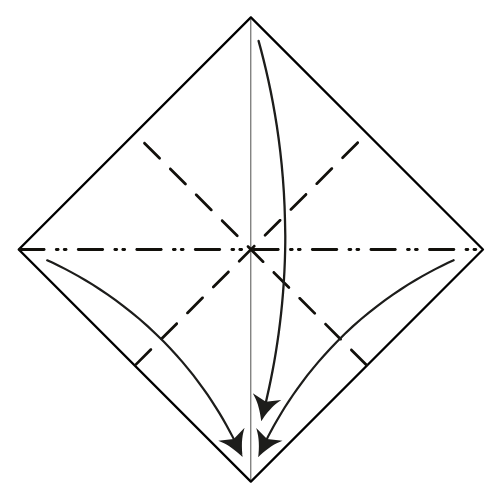 Step 4: Collapse the square base