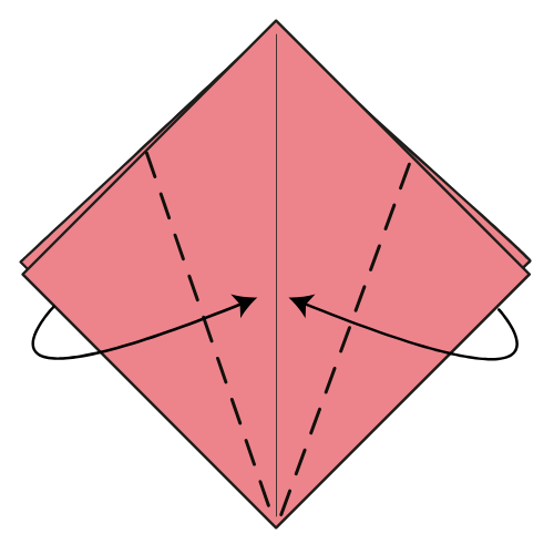 Step 5: Fold the front edges inward