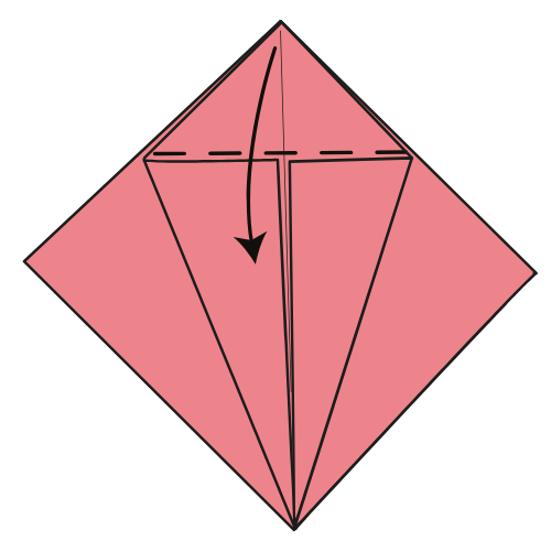 Step 6: Crease the top corner