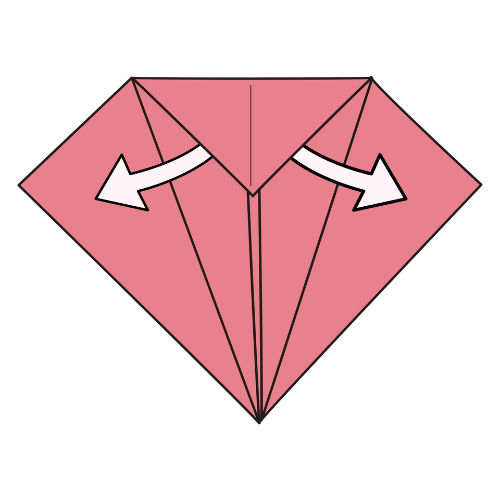 Step 7: Unfold the side flaps