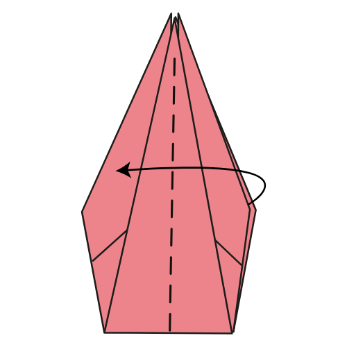 Step 21: Close the right flap