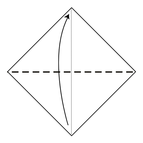 Step 2: Fold the paper in half