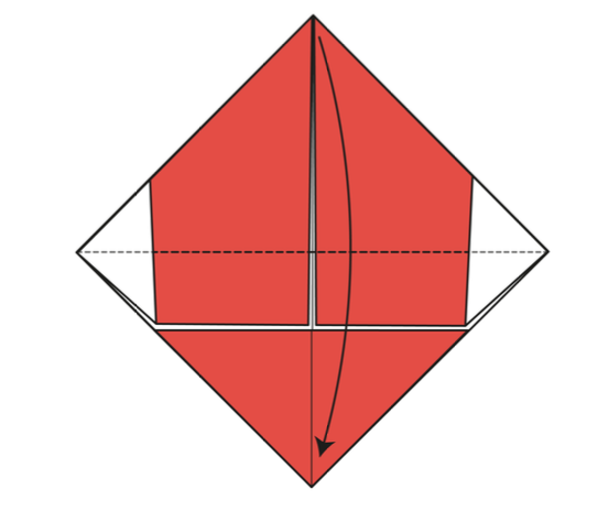 Step 8: Fold the top flap down