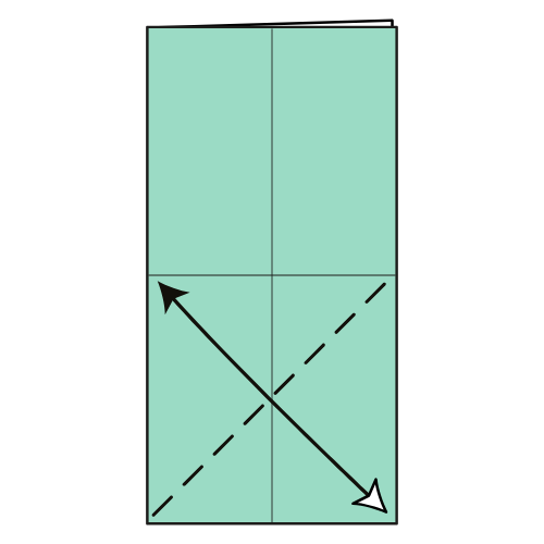 Step 4: Crease the right corner