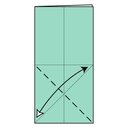 Step 5: Crease the left corner