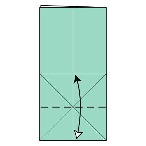 Step 7: Crease the lower edge