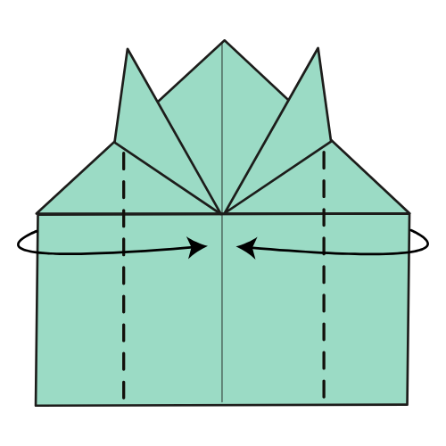 Step 13: Fold the sides inward