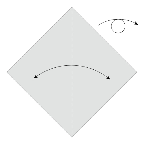 Step 1: Make a diagonal crease