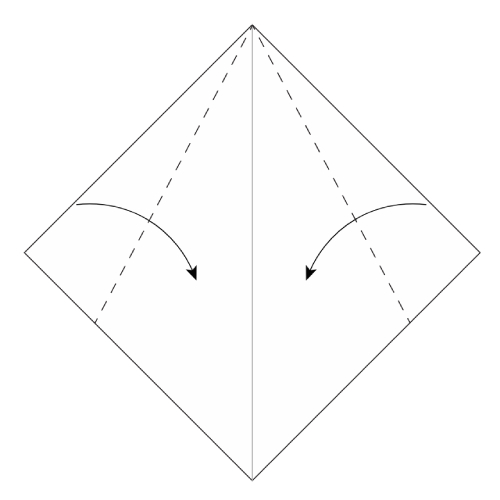 Step 2: Fold the top edges inward