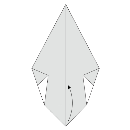 Step 5: Fold the bottom corner up