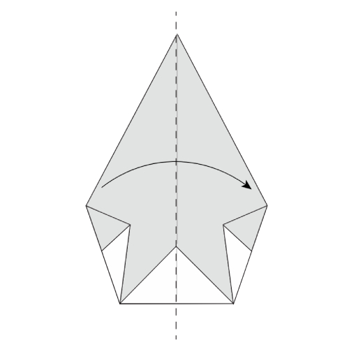 Step 6: Fold the model in half