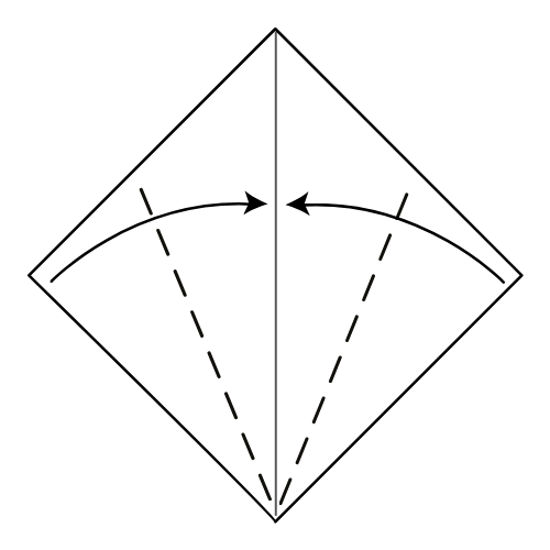 Step 2: Fold the bottom edges in