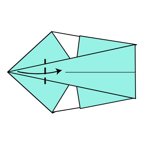 Step 7: Fold the head flap across