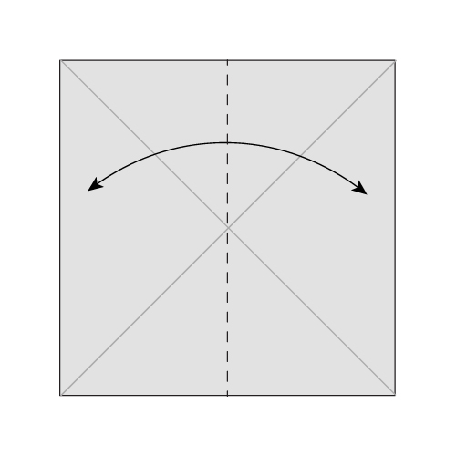 Step 3: Crease the vertical centre